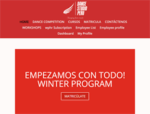Tablet Screenshot of dancestudioperu.com